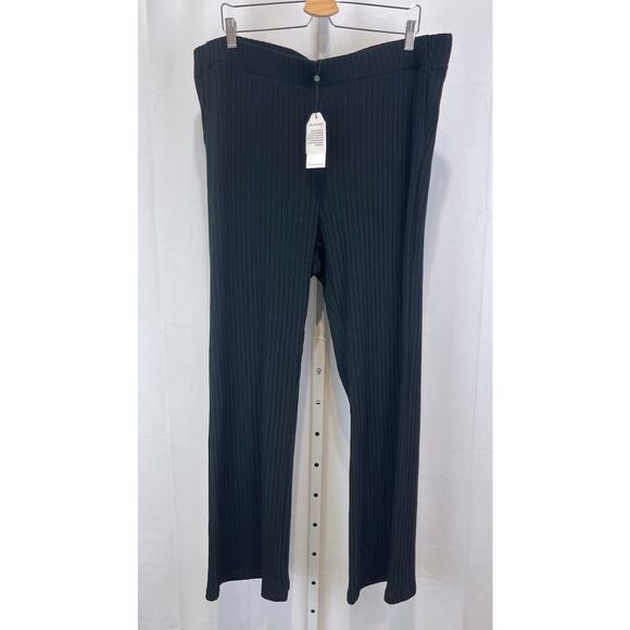 NWT UNIVERSAL STANDARD Aspen Ribbed Knit Wide Leg Pants Black Size L US 22 24 - Picture 11 of 11